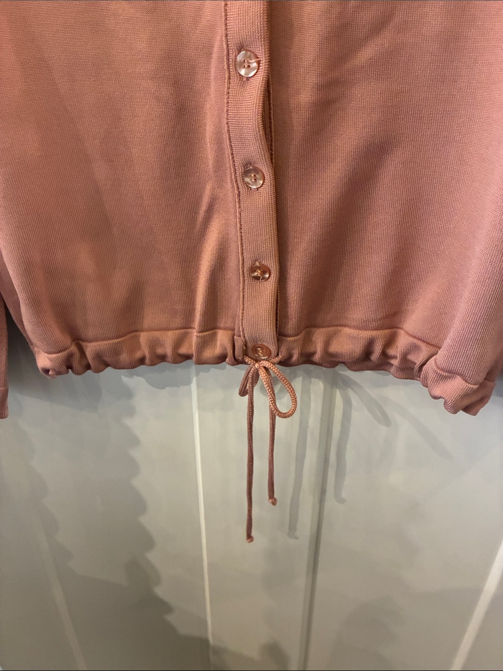 Givenchy Dusty Rose Button-Front Polo Jacket - Picture 3 of 4
